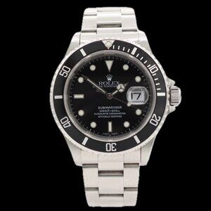 Vintage Rolex 16610 Submariner Men's Automatic Wristwatch Swiss Steel Full Set